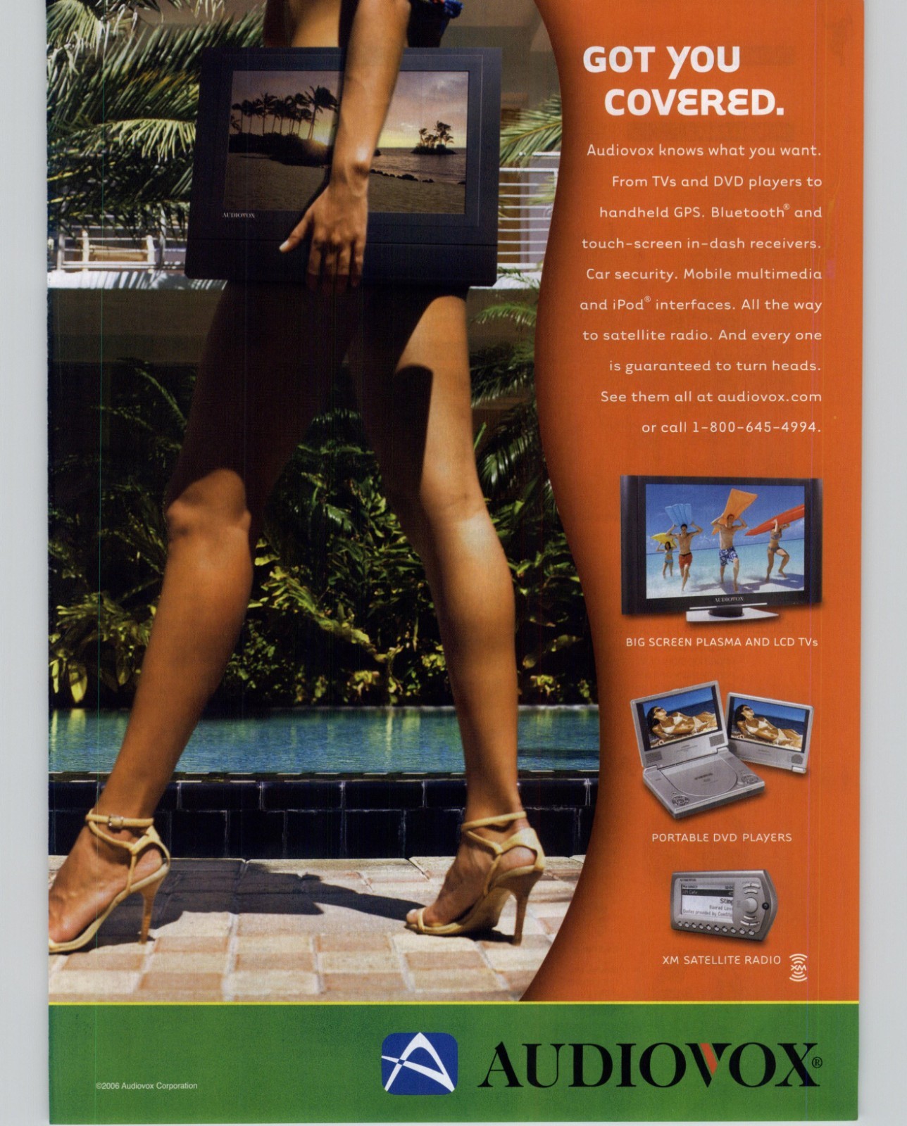 2006 Vtg Print Ad Sexy Fashion Legs Lady Heels Audiovox Electronics Magazine Art