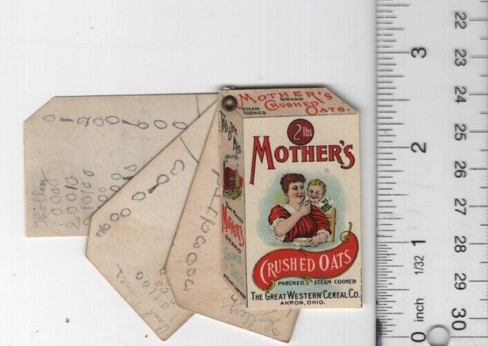 Pan-American Exposition Mother’s Oats Book Victorian Trade Card 2″x2″ VTC-XG240