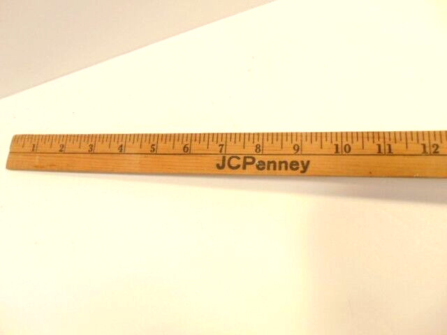 old advertising yardstick: JC Penny Department Store