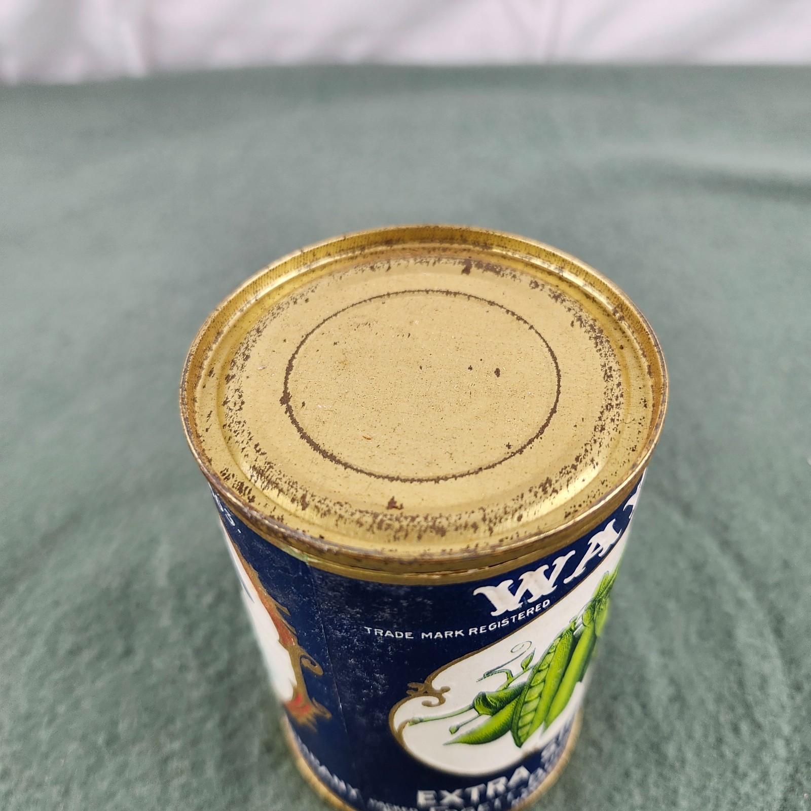 Antique Wayne Brand 11 Oz Extra Sifted Peas Can Established 1863