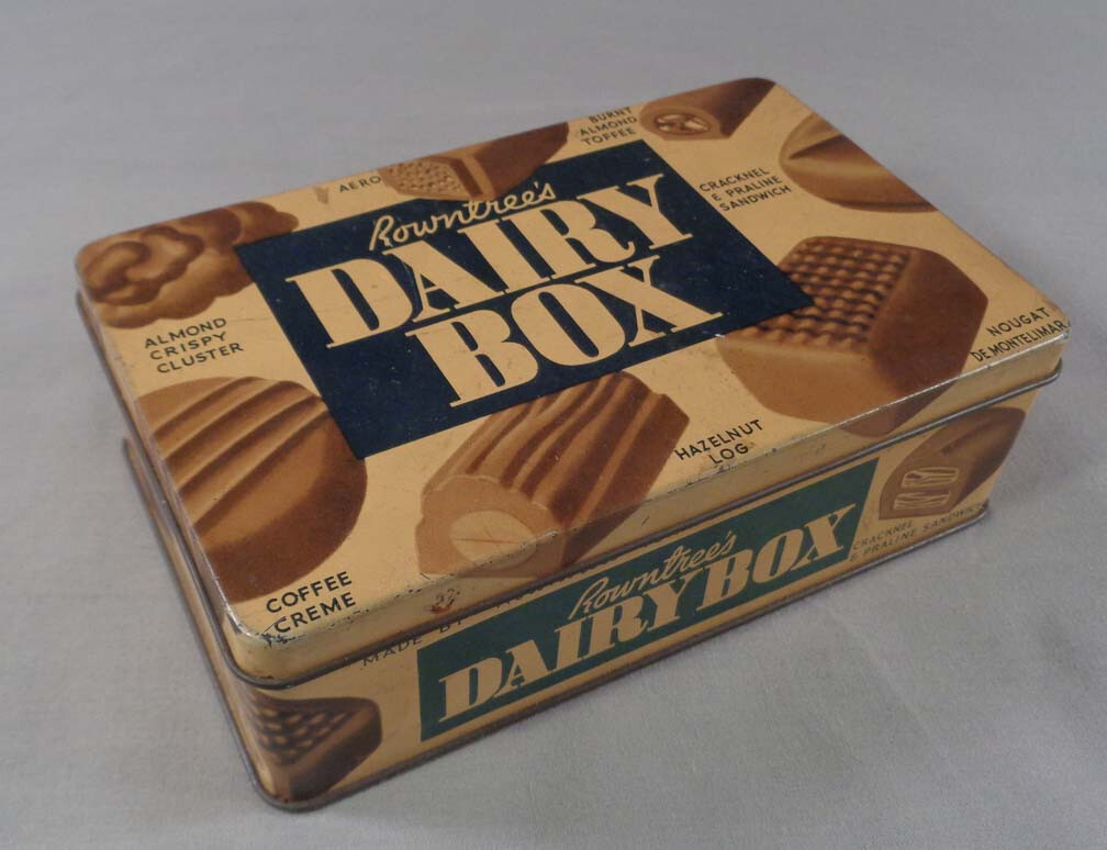 Vintage Rowntree’s Dairy Box – Litho Tin Candy Box