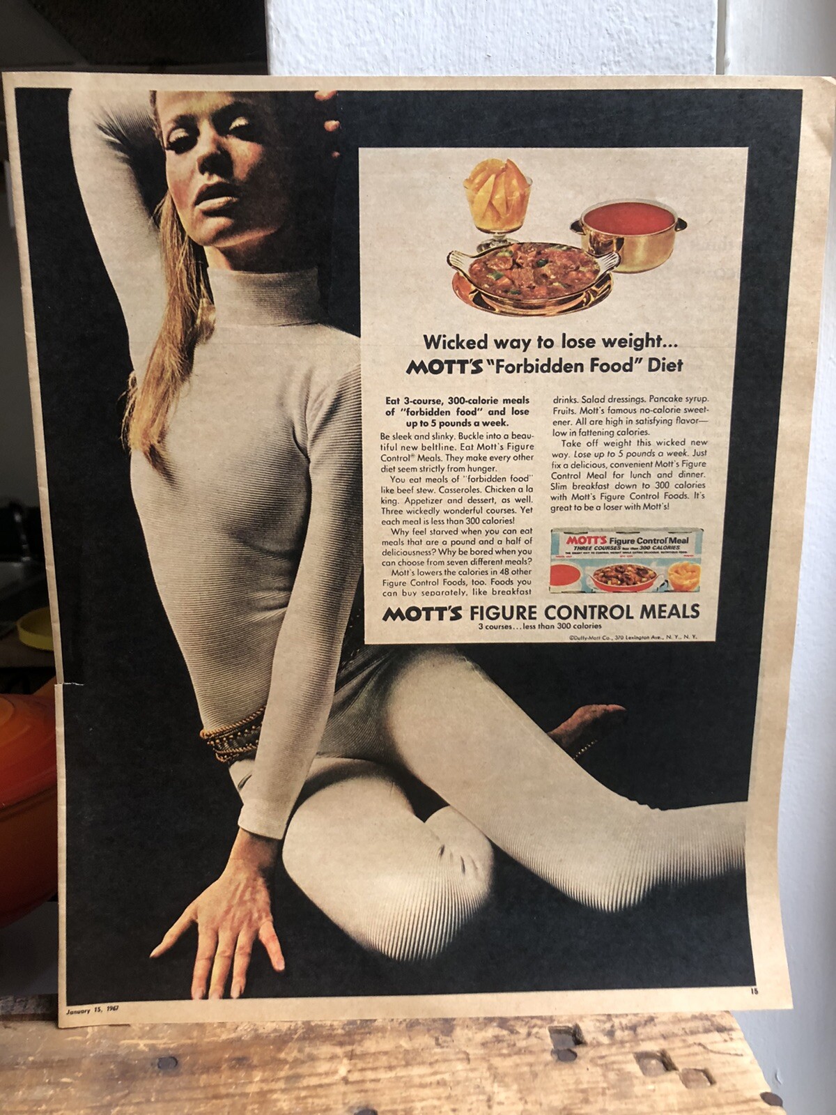 1966 Mott’s Figure Control Print Advertisement
