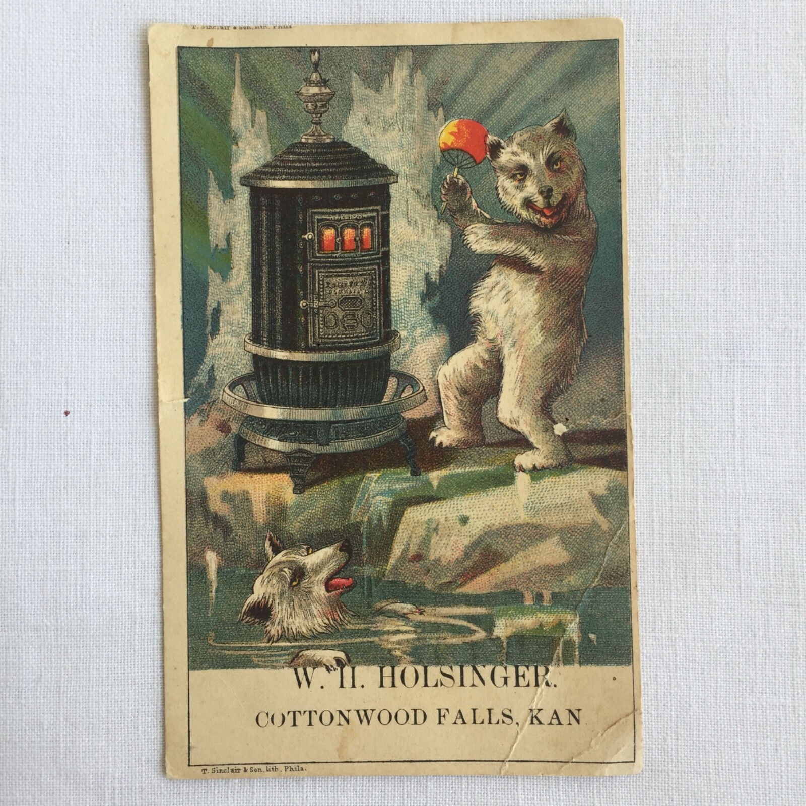 KS Cottonwood Falls W H Holsinger Round Oak Stoves by P D Beckwith Dowagiac MI