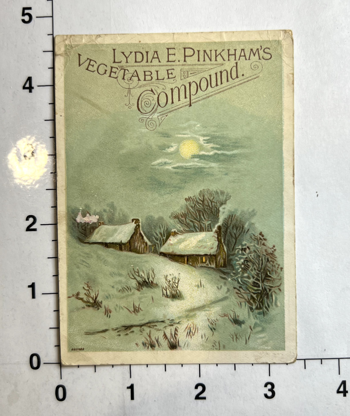 Antique Victorian Trade Card Lydia E. Pinkham’s Vegetable Compound c1890 – 1900
