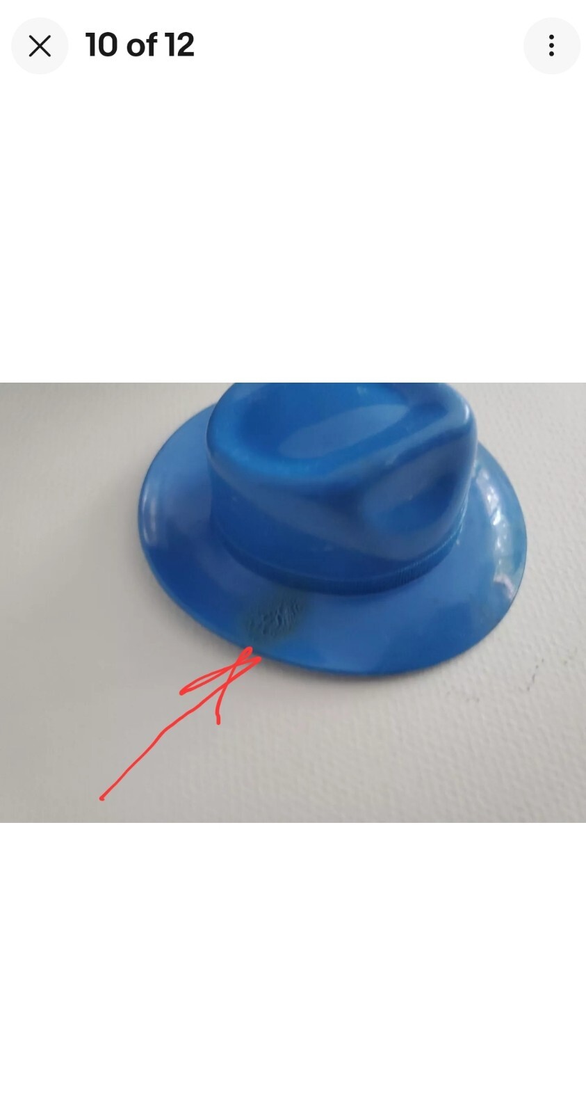 Vtg Adams HAT Blue Plastic Salesman Sample Miniature Plastic Hat