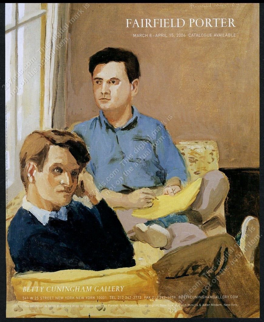 2006 Fairfield Porter 2 men painting NYC gallery show vintage print ad