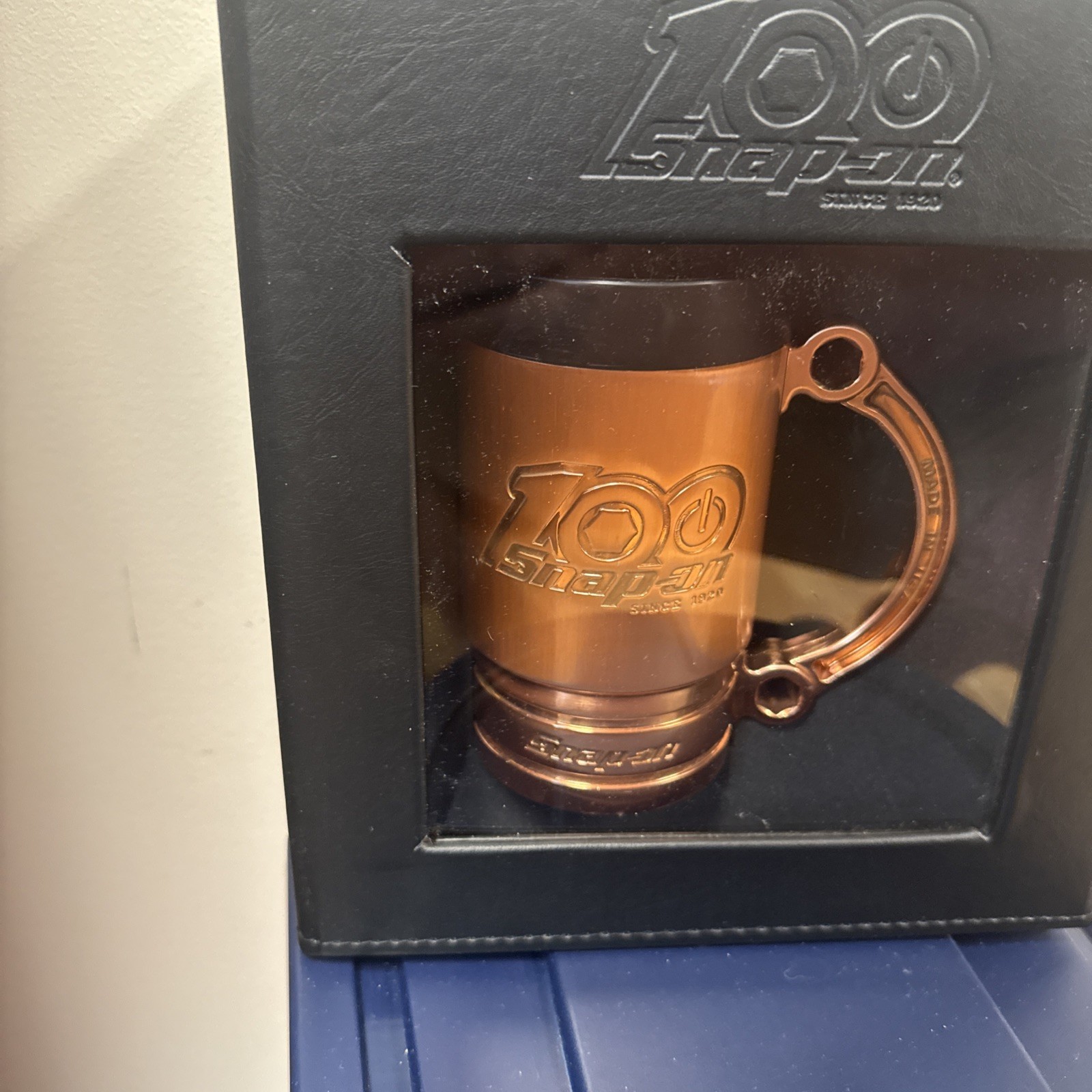Snap On Tools 100th Anniversary Copper Mug with Display Case
