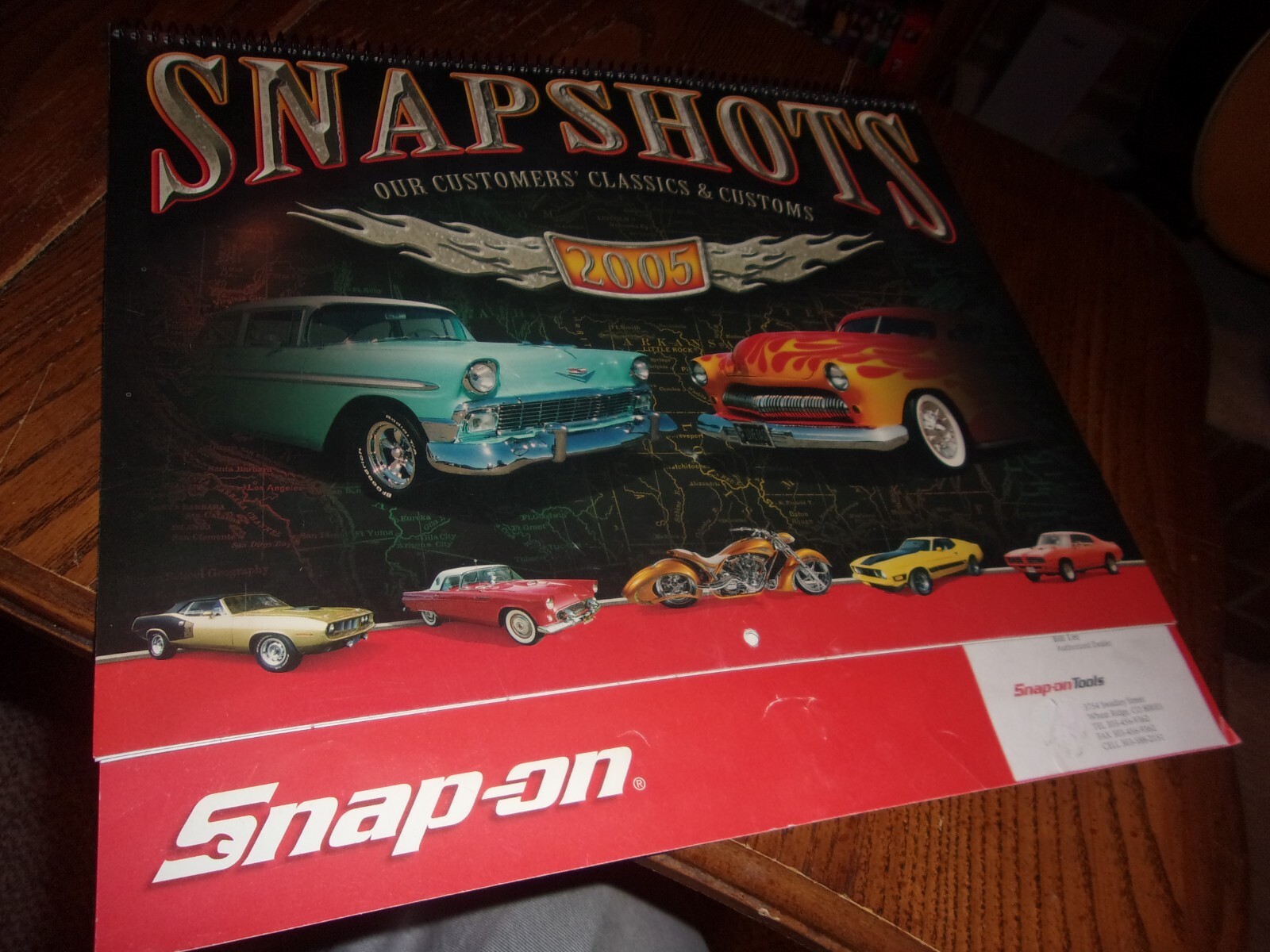 2005 SNAP-ON SNAPSHOTS Calendar Collector’s Edition Classic Cars Dealer piece