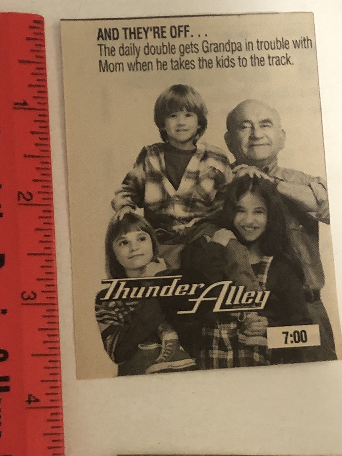 Thunder Alley ABC Tv Series Print Ad Vintage Ed Asner Jim Beaver Tpa4