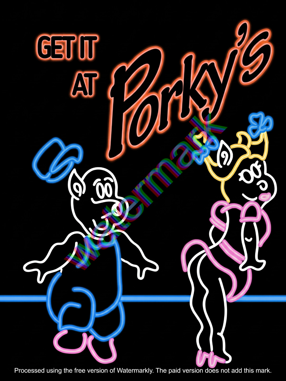 Get It At Porky s Metal Sign 9″ x 12″ or 12″ x 16″