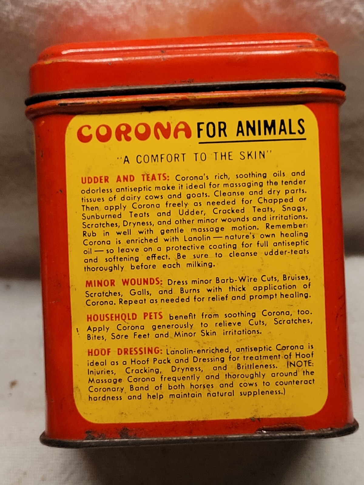 EMPTY OLD PHILLIPS’ CORONA OINTMENT DRESSING HORSES COWS PETS ATLANTA GA TIN