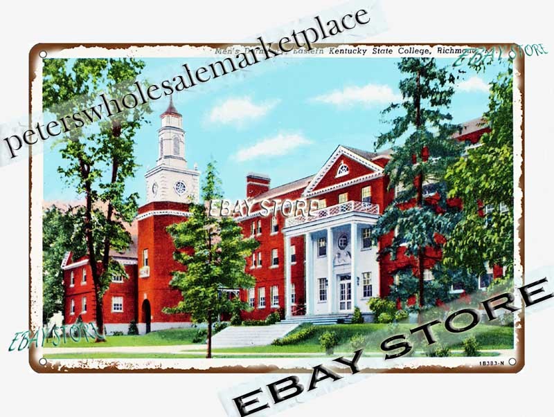 1941 Mens Dormitory Eastern Kentucky State College Tin Sign rustic home decor