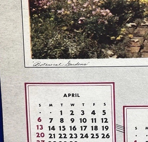 Vintage Buffalo NY Courier Express newspaper carrier’s calendar 1952