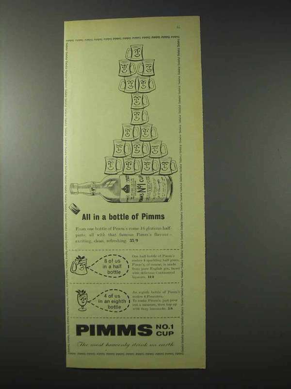 1958 Pimms No. 1 Cup Ad – All in a Bottle of Pimms