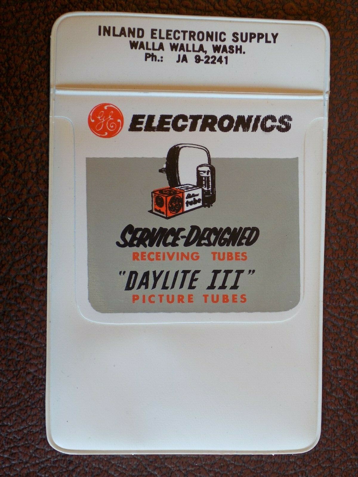 Vintage General Electric Daylite III Picture Tubes Ad Pocket Protector 1950’s GE