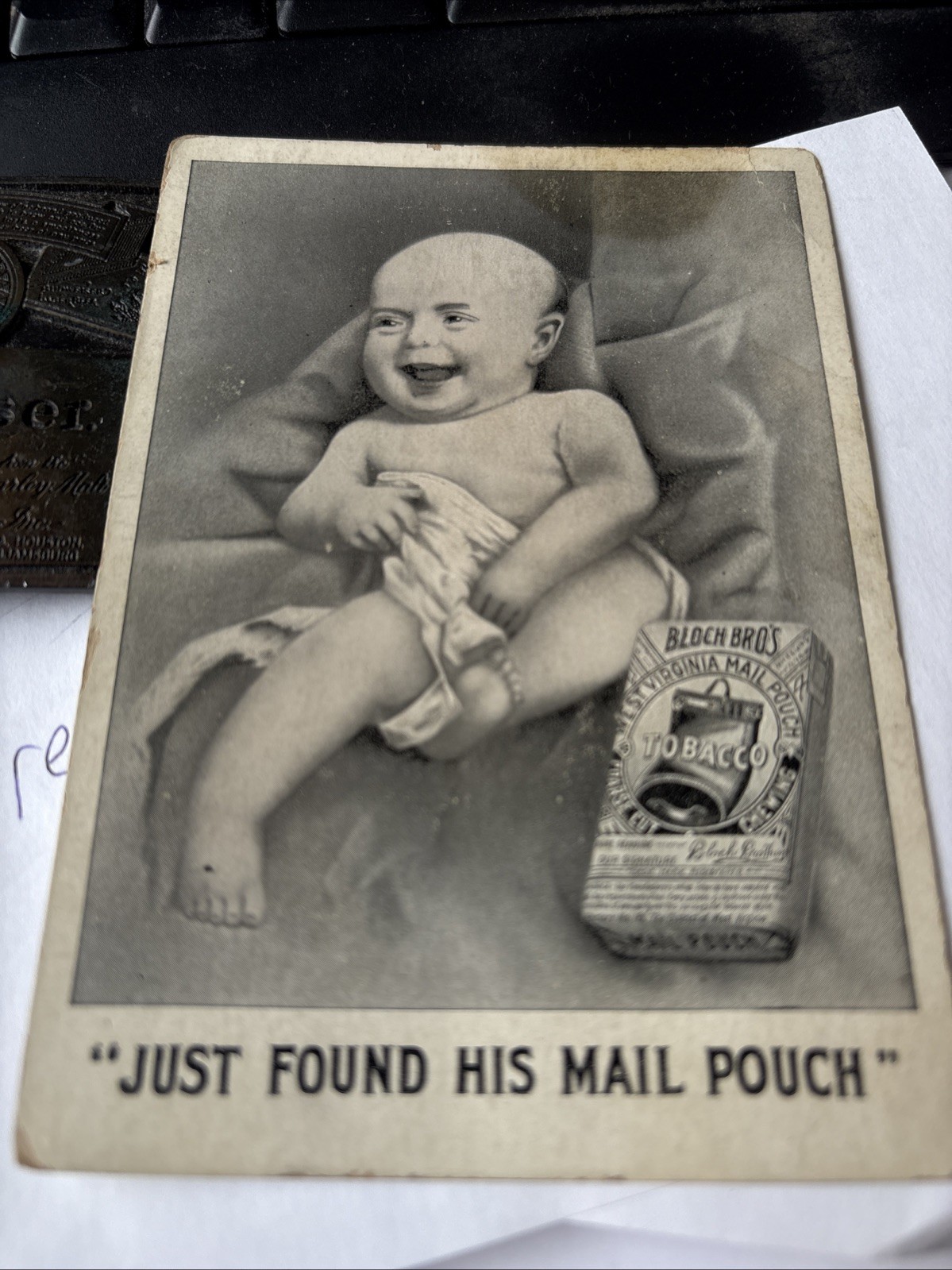 Antique Mail Pouch Tobacco Advertising Card 1800’s