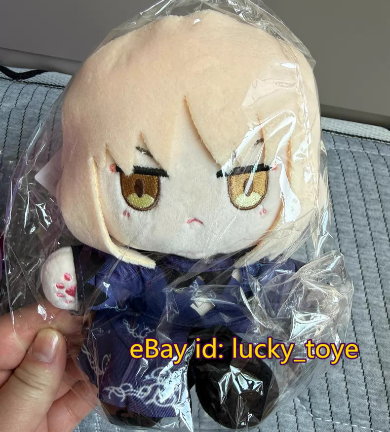 15cm Official Fate Stay Night Dark Saber Alter Plush Doll Dress up . Kuji