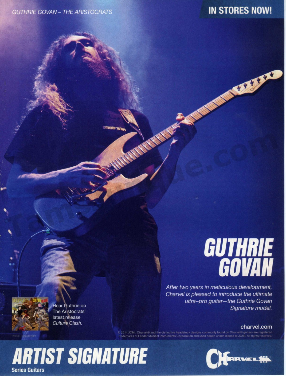 2014 Charvel Guitars Guthrie Govan Great Old PRINT AD Wall Decor Idea (2966)