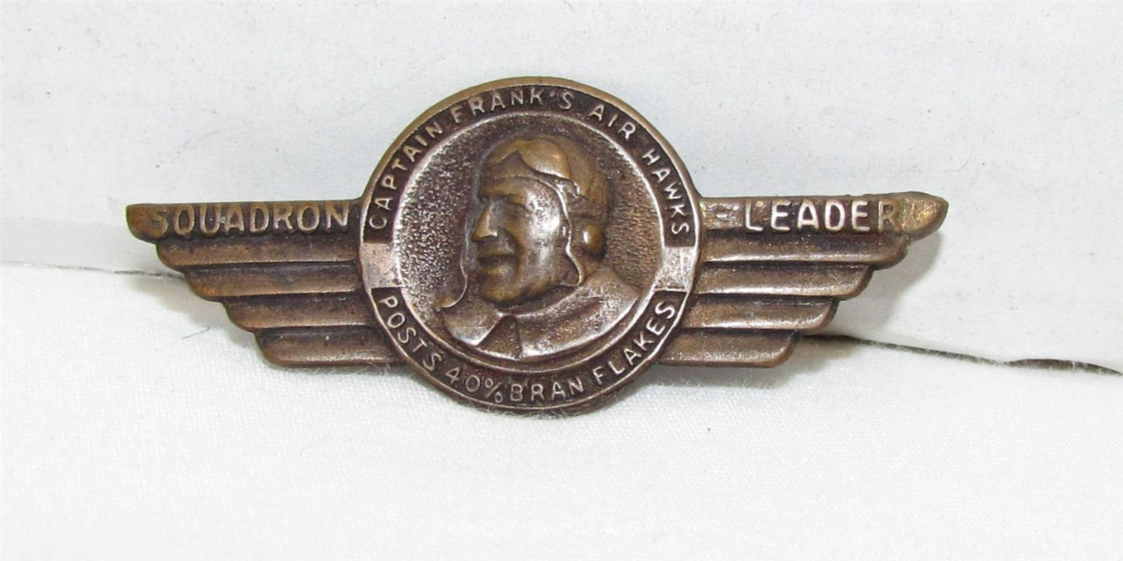 Captain Frank’s Air Hawks Post 40% Bran Flakes Flight Commander Pin