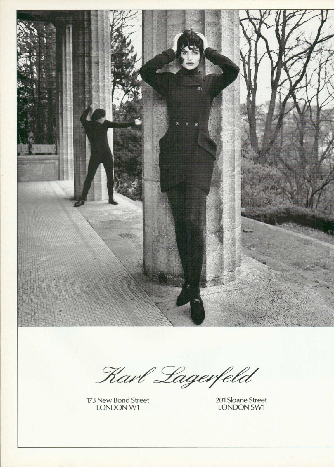 Karl Lagerfeld Helena Christensen Magazine Print Ad Advert fashion 1990s 1990