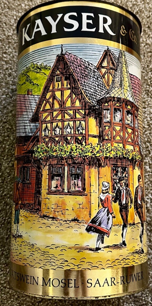 LargeJULIUS KAYSER & Co 1896 Weinkellerie Traben-Trarbach Germany Wine Canister