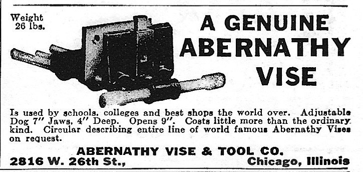 Vintage 1935 Print Ad * Abernathy Vise from Abernathy Vise & Tool Co Chicago