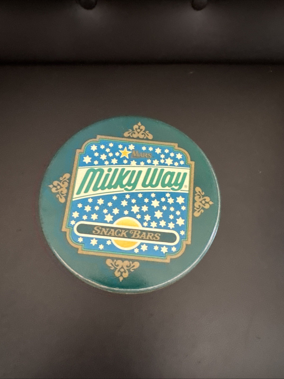 Vintage 1980’s Milky Way Candy Mars Collectible Tin Can Container Storage 24oz.