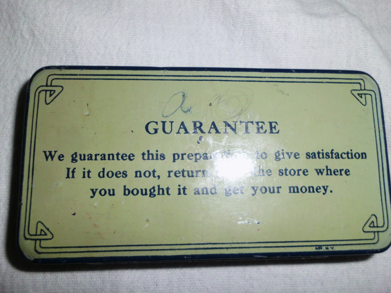 Rexalls Advertising Tin Orderlies Chocolate Flavored Laxative 60 Count