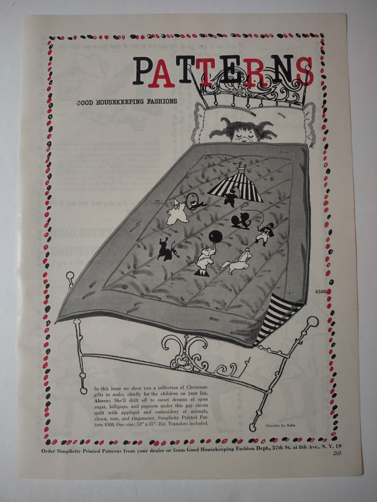 Good Housekeeping Fashions Patterns Vintage 1950s Print Ad
