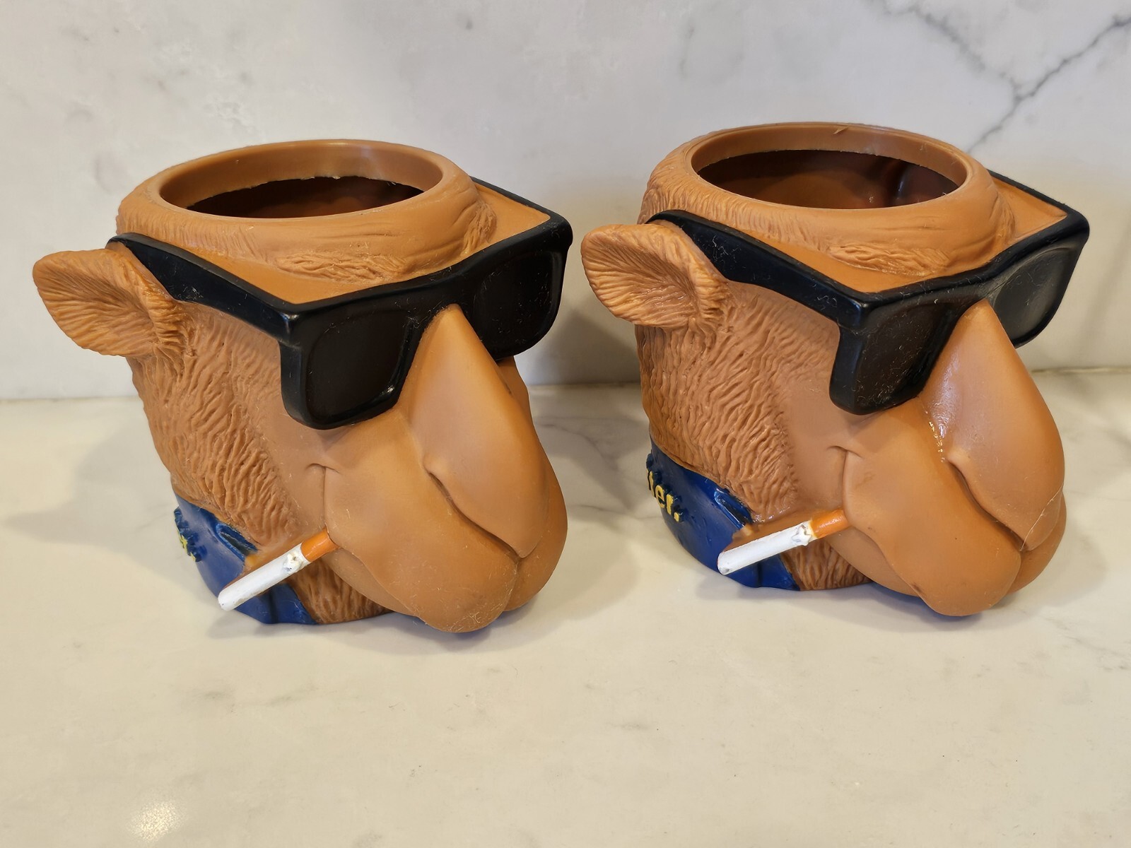 Lot 2 1991 Vintage Camel Joe Cool Smooth Character Camel Cigarettes Can Holder