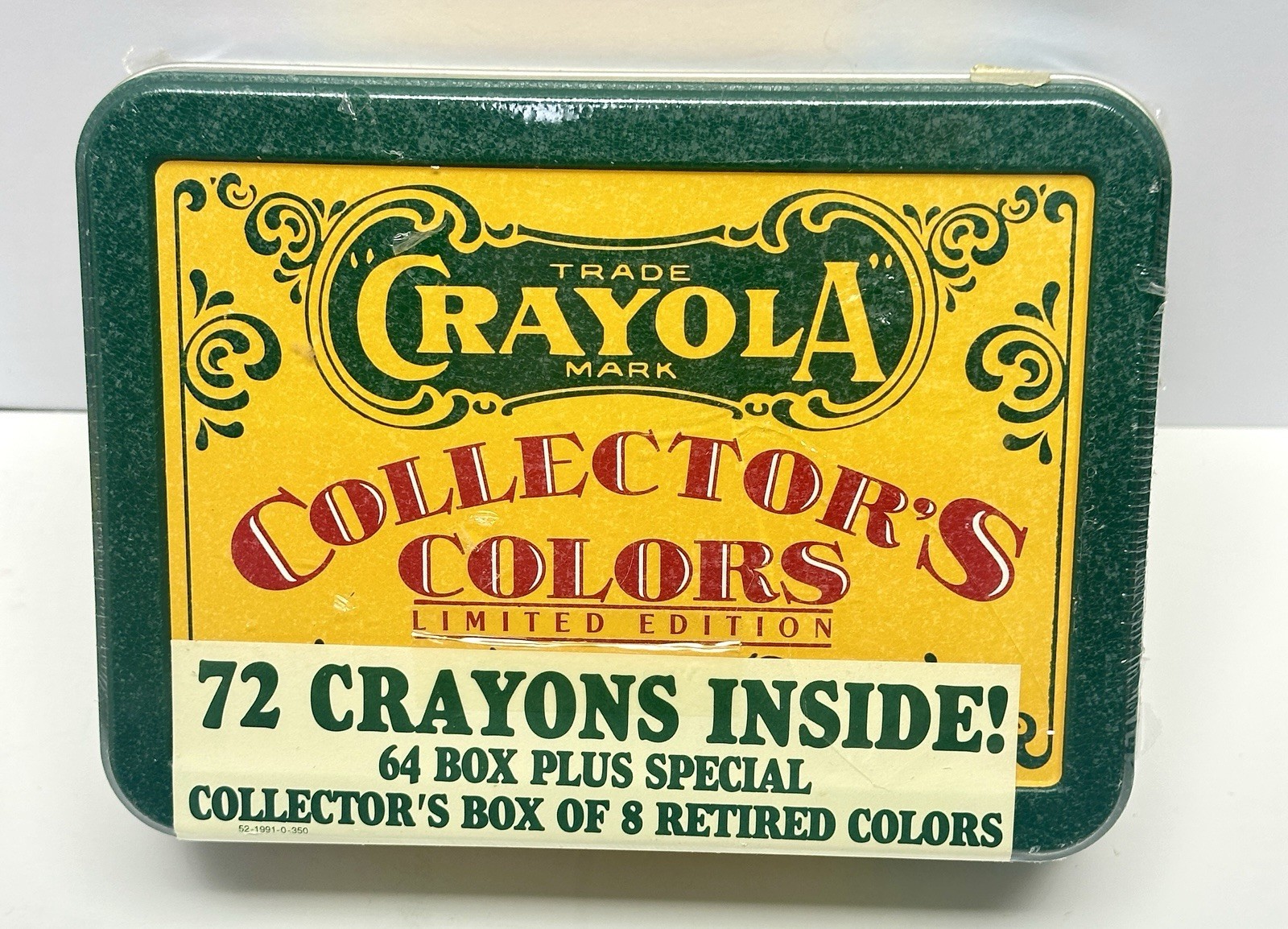 Vintage 1991 Crayola Collector’s Colors Limited Edition Tin 72 Crayon NEW SEALED