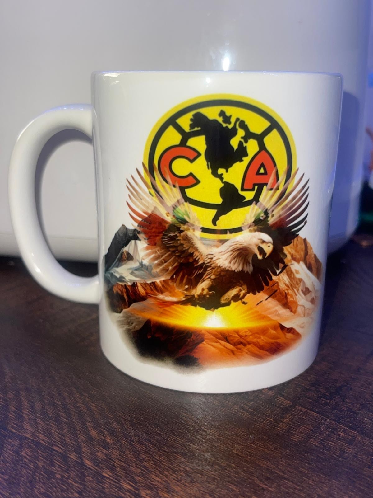 Club América Ceramic Coffee Mug 11oz – Soccer Fan Gift – Football Coffee Cup – M