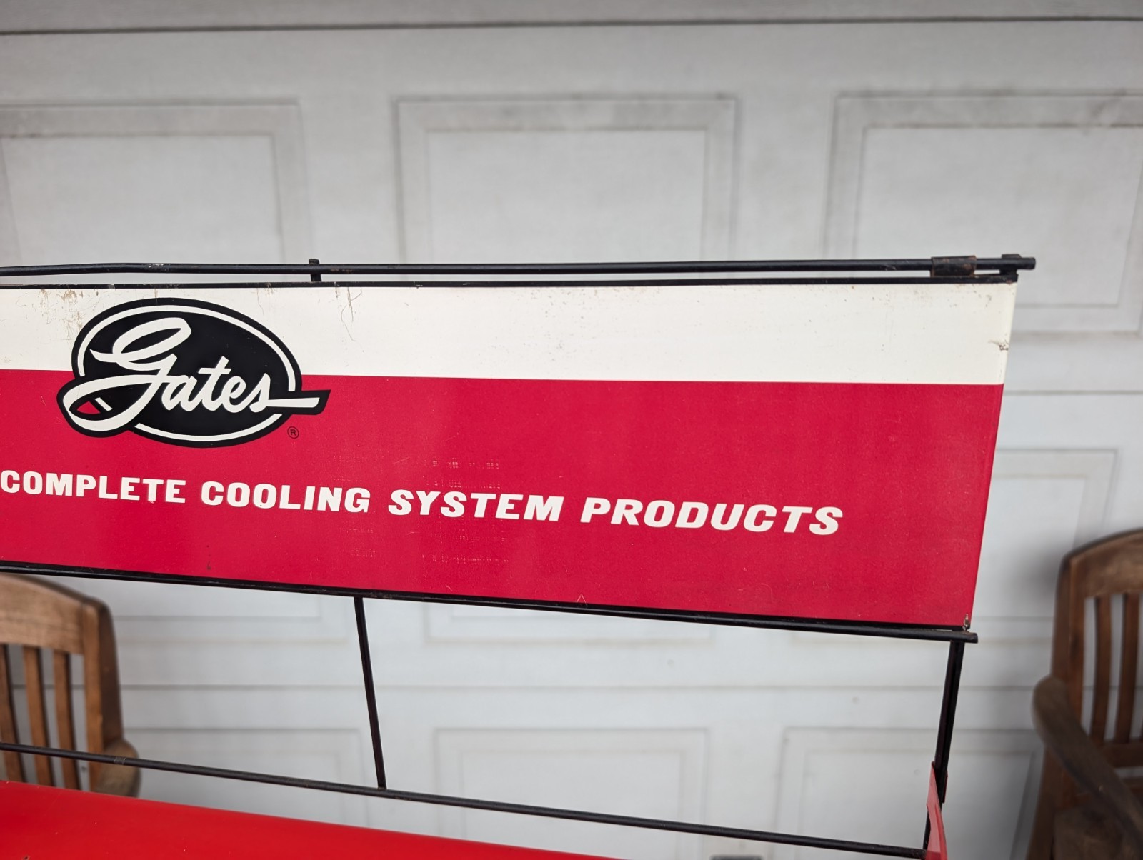 Vintage Gates Metal Display Rack Shelf Complete Cooling System Products Cap Sign