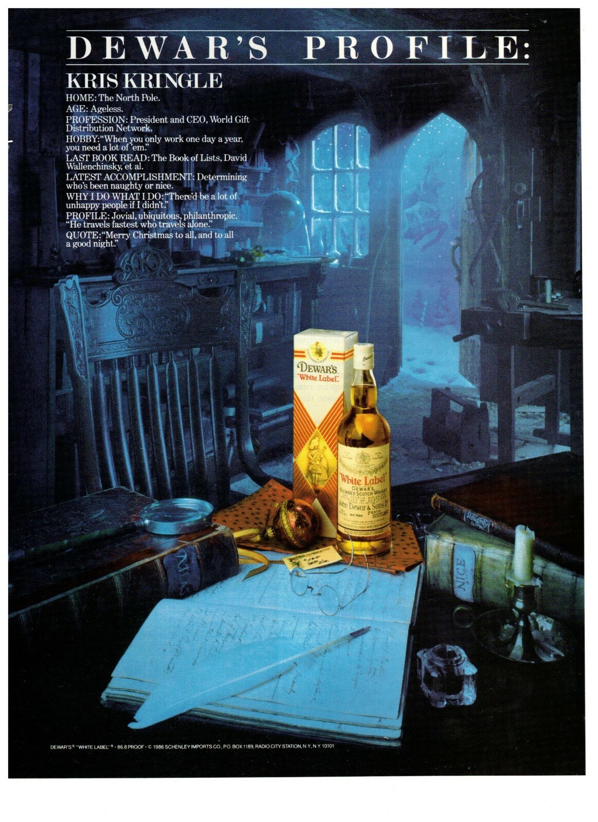 1981 Dewar’s White Label Scotch Whisky Vintage Print Advertisement Art
