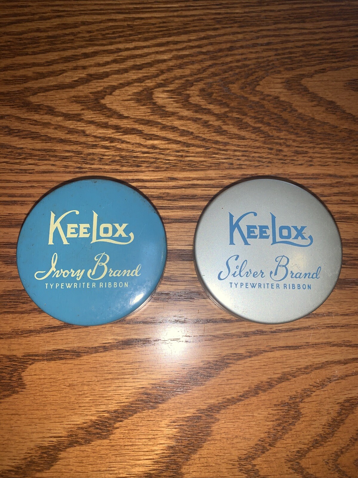 2 KeeLox Typewriter Ribbon Tins