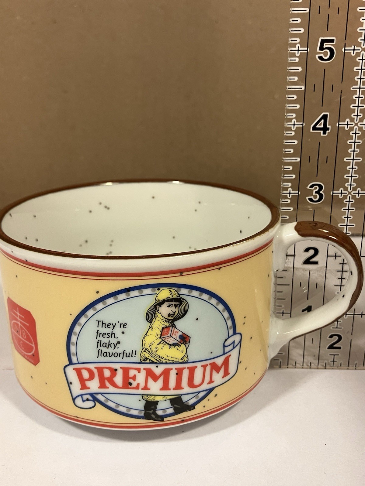 Vintage Premium Crackers Nabisco Spotted 1991 Soup Cup / Coffee Mug