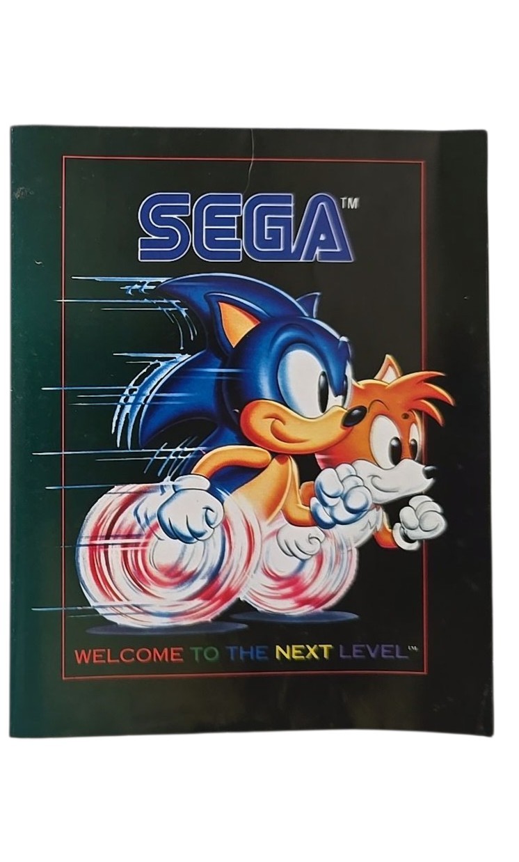 Vintage 1993 SEGA Genesis Brochure Foldout Poster Sonic Hedgehog Jurassic Park