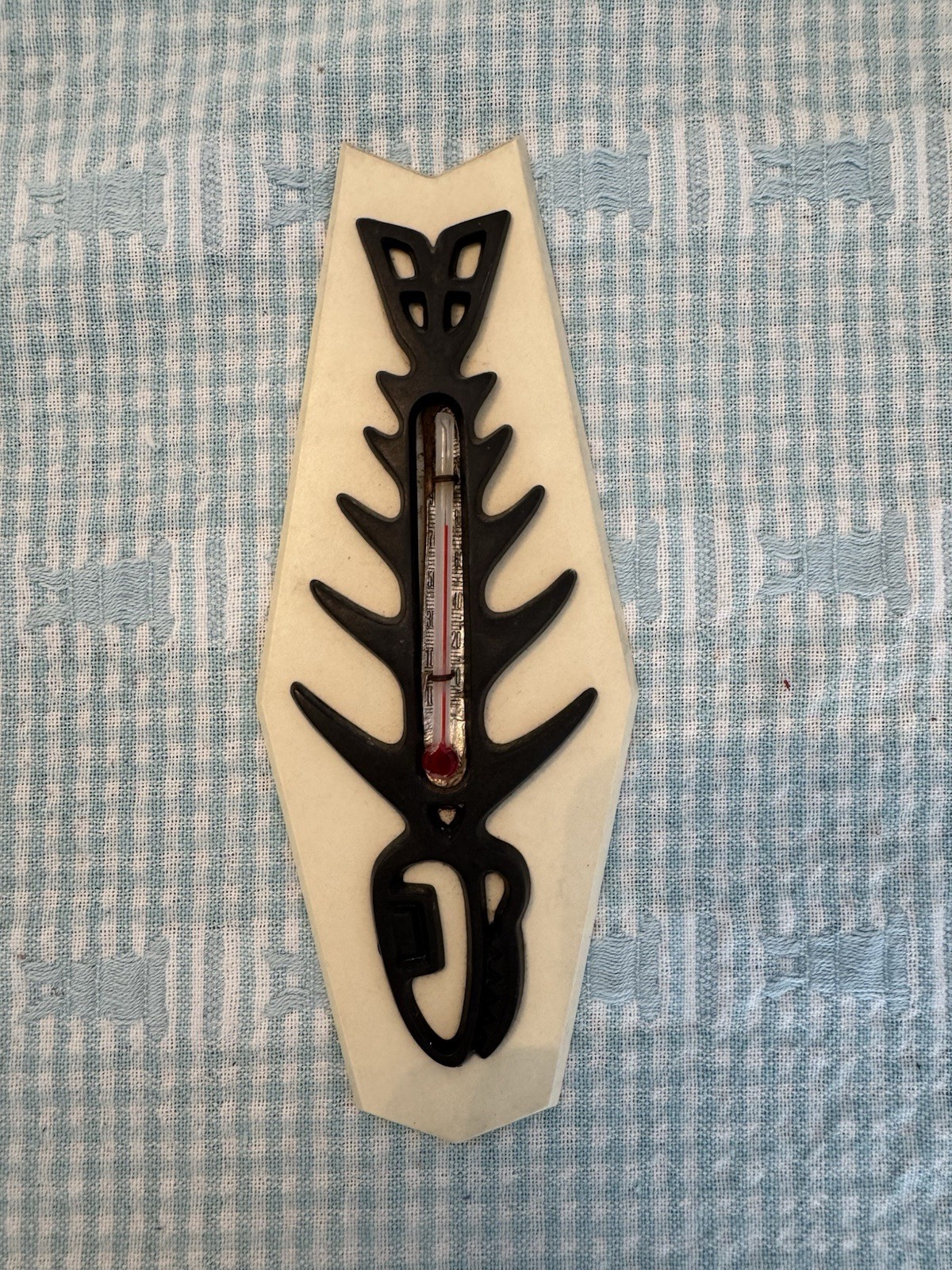 St. Labre Indian School Fish Skeleton Wall Thermometer Ashland Montana Vintage