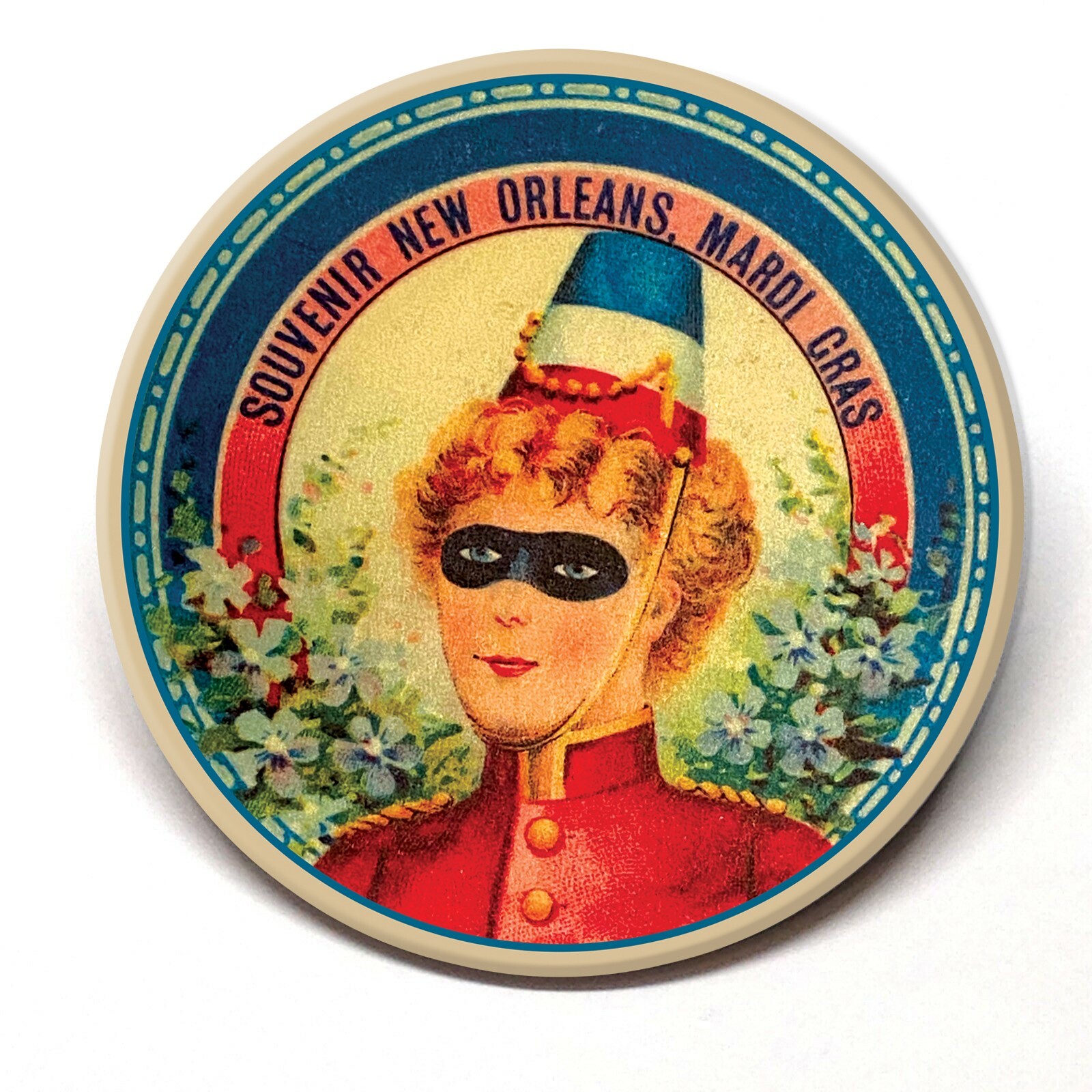 Mardi Gras New Orleans Advertising Souvenir Pocket Mirror