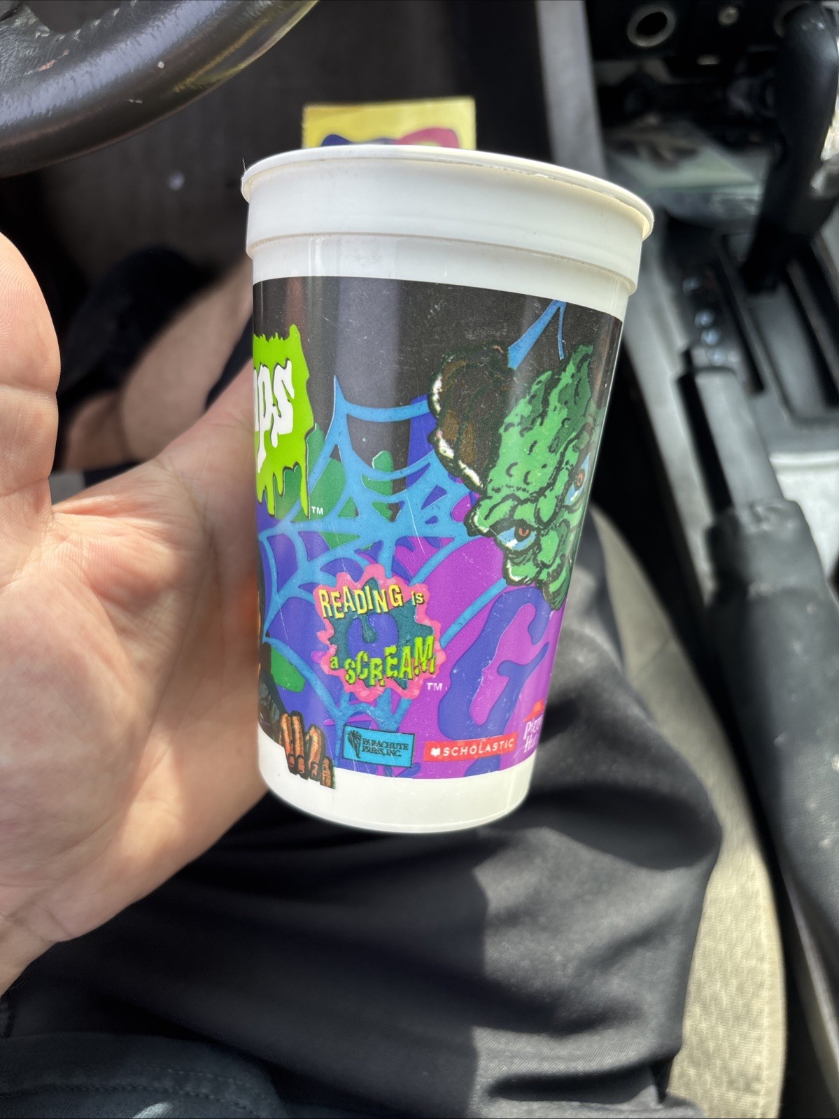 Vintage 1996 Goosebumps Promo Pizza Hut. Hard Plastic Cup. VERY RARE!! Bookmark