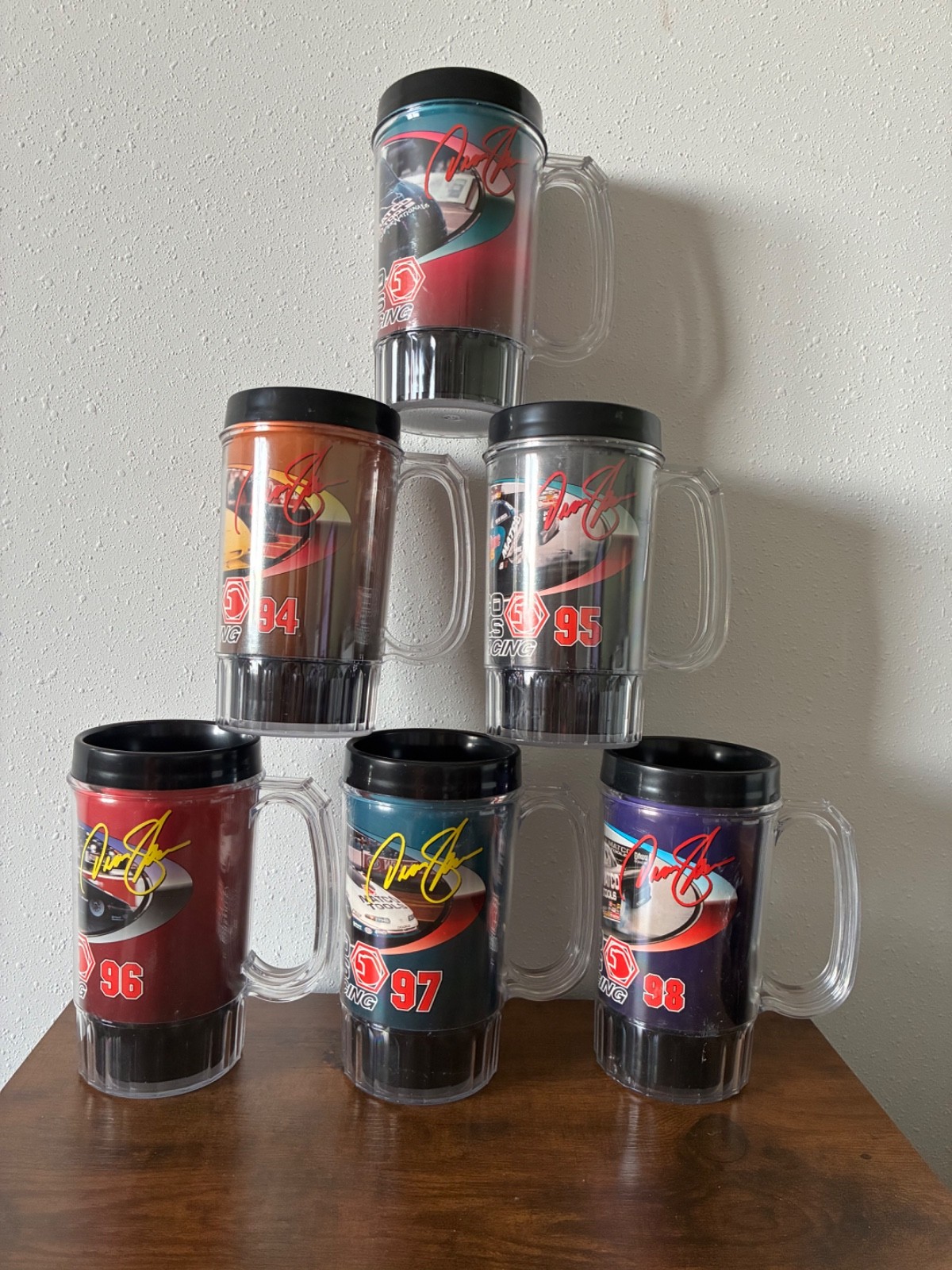 Vintage Matco Tools Racing Thermal Mugs Set of 6 Signed By Dean Skuza NHRA New