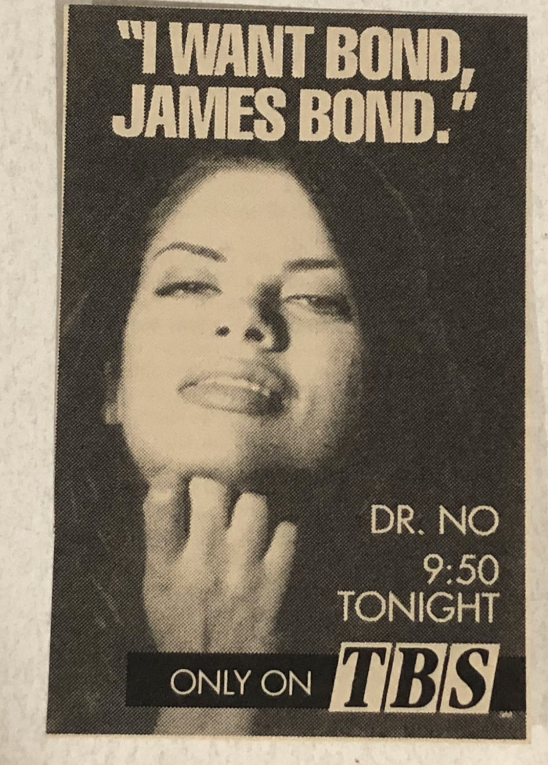Dr No Sean Connery Movie Print Ad Advert 007 James Bond Weekend TBS TPA7