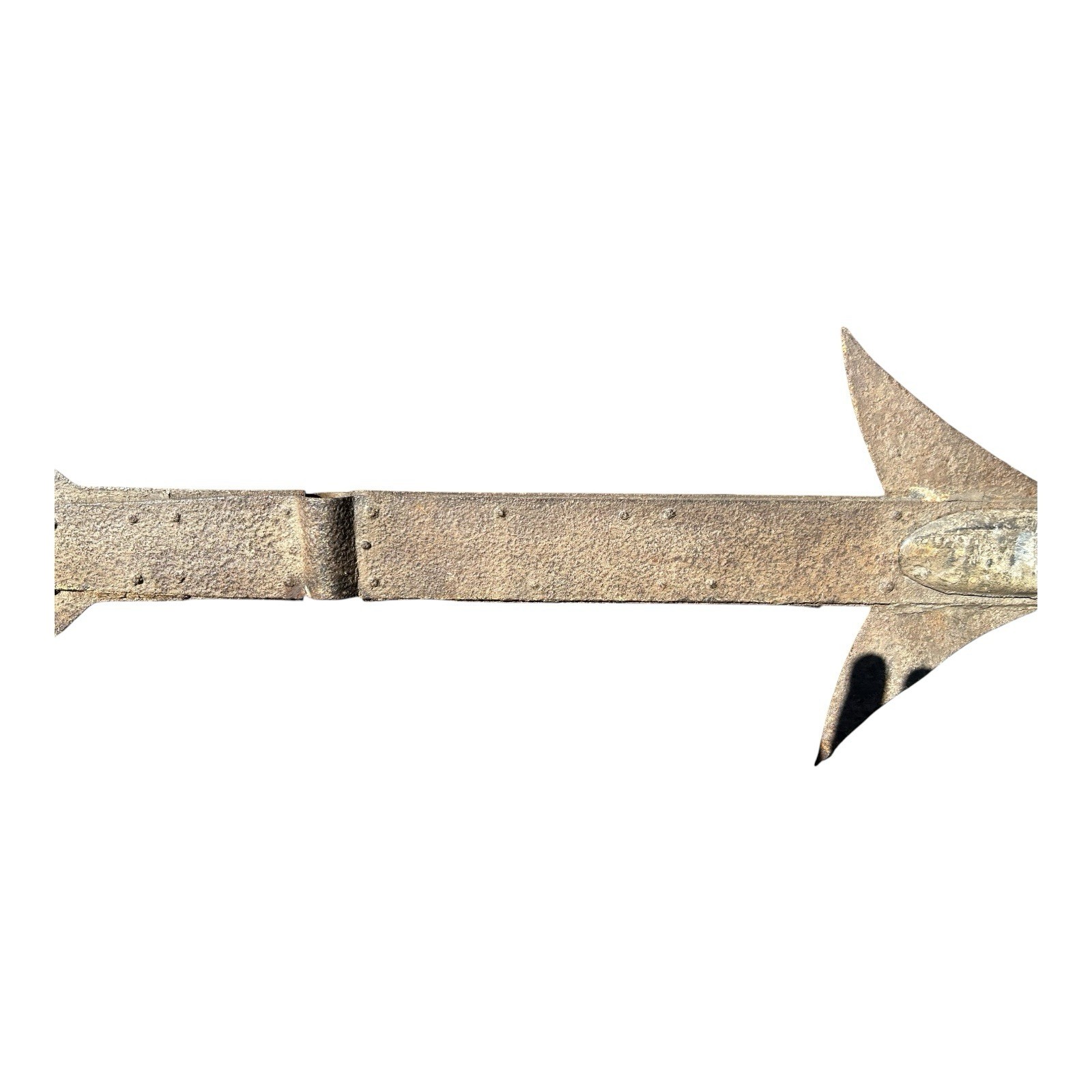 Antique Folk Art Wrought Iron Arrow Directional Trade Sign