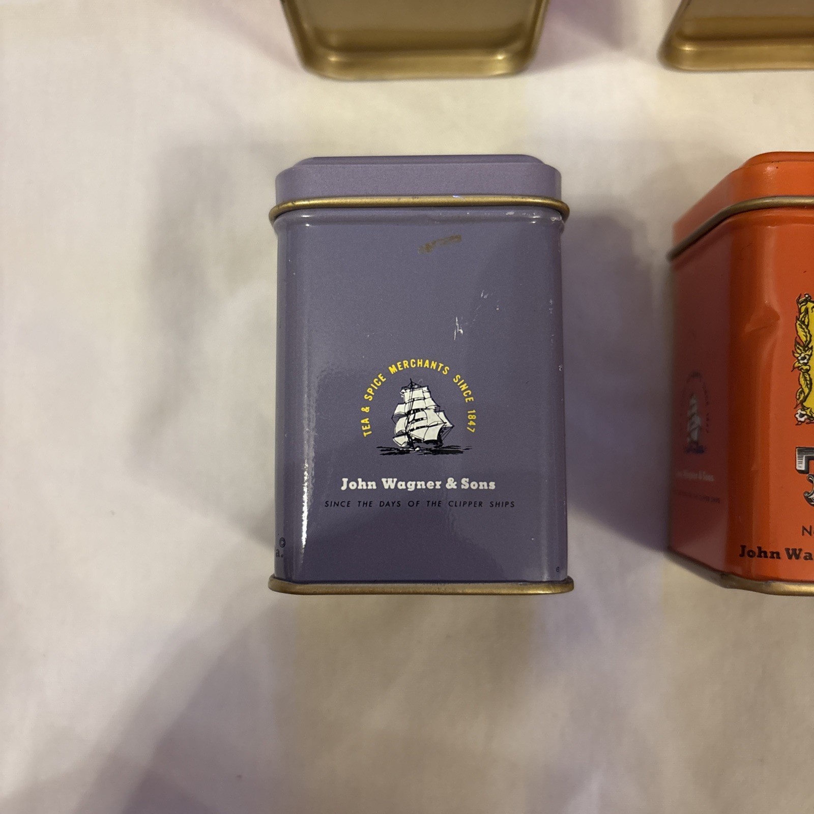 John Wagner & Sons Vintage Mini Tea Tins Lot Of 7