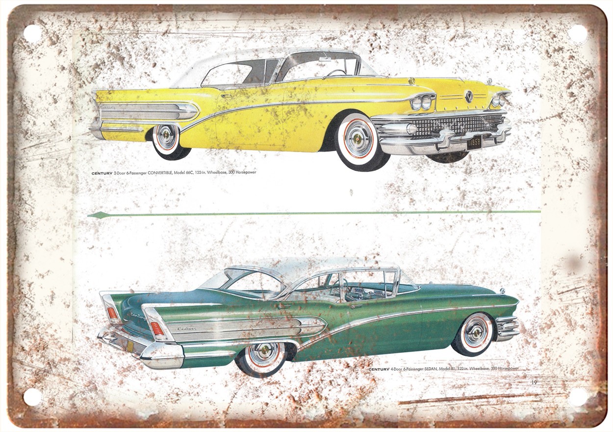 1958 Buick Vintage Auto Ad Retro Look Reproduction Metal Sign AM6491