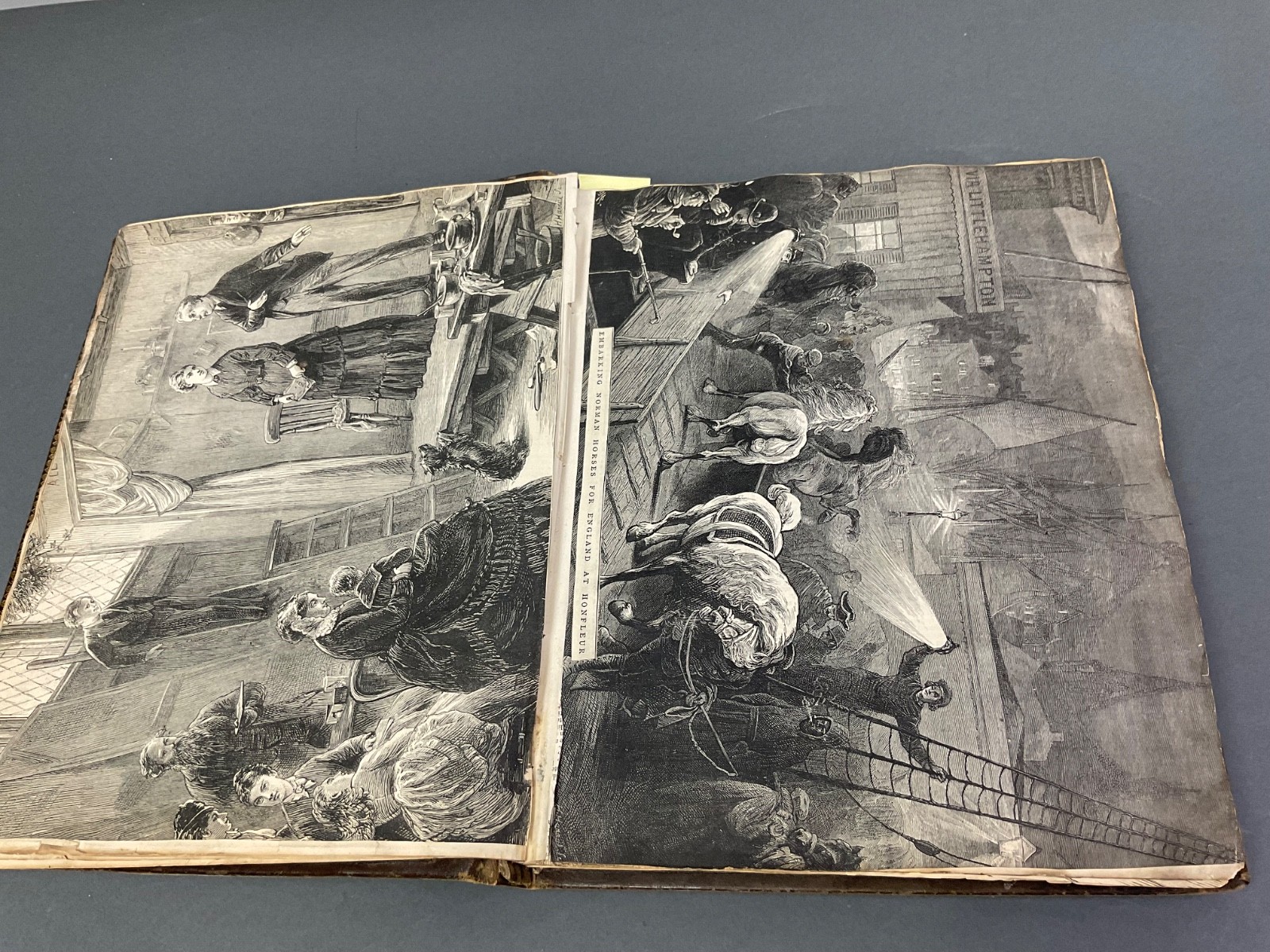 1860’s Antique Victorian Scrap Book Album Die Cuts, inside Leather bound Bible