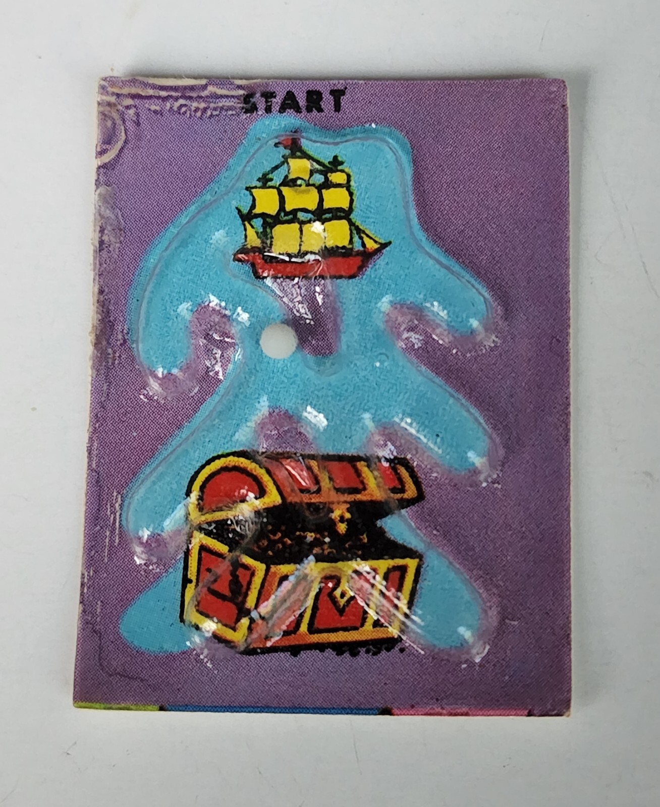 1973 Premium Cracker Jack Prize Toy Find the Treasure Chest Maze Game or Puzzle