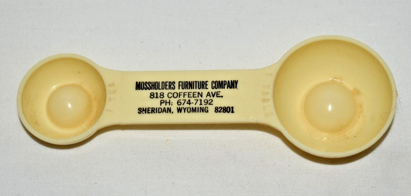 Vintage Baking Measure Spoon Cup Mossholders Furniture Co. Sheridan Wyoming