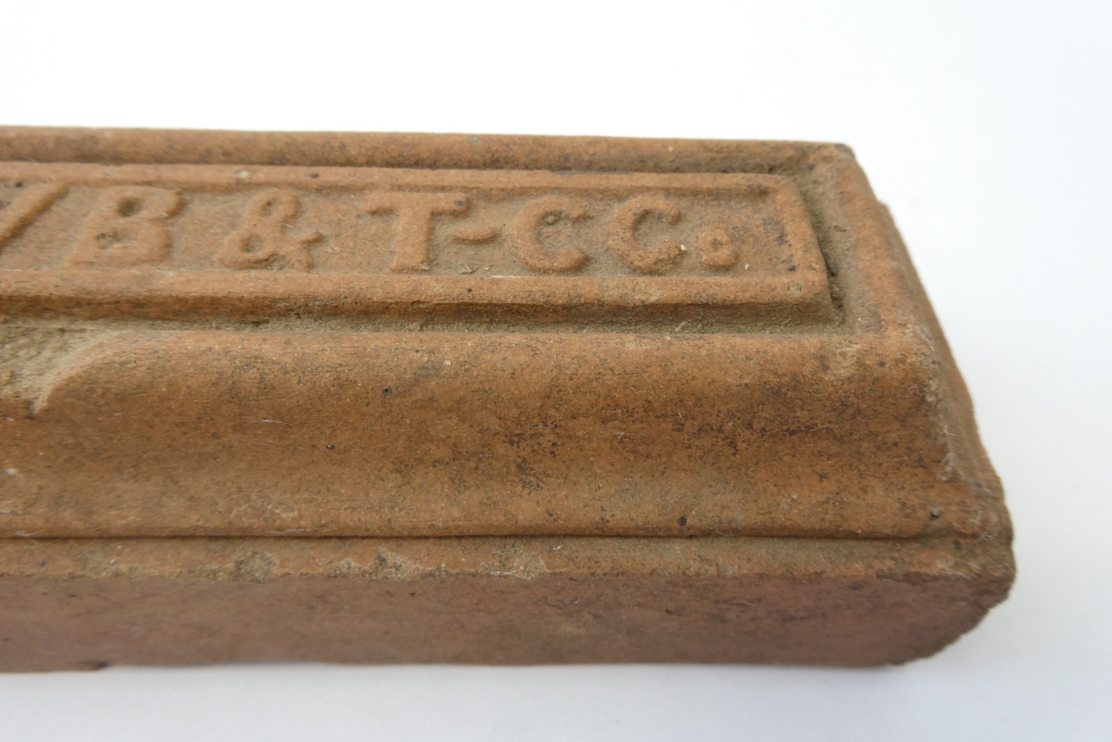 WB & T-C Co Unusual Unique Red Handmade Brick Paperweight Advertising