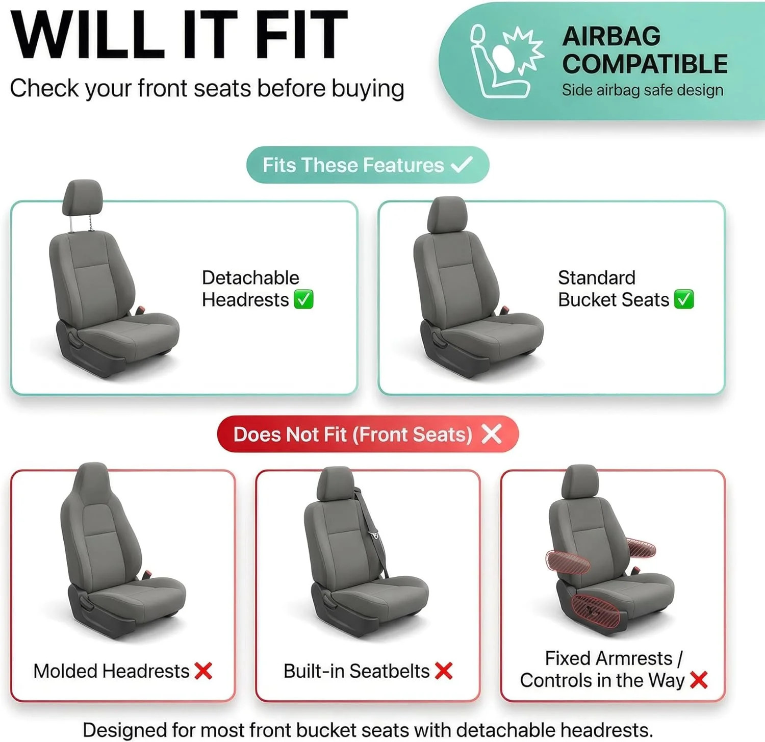 Full Set Car Seat Covers 3D Air Mesh Airbag Compatible for Cars Trucks SUVs Blac